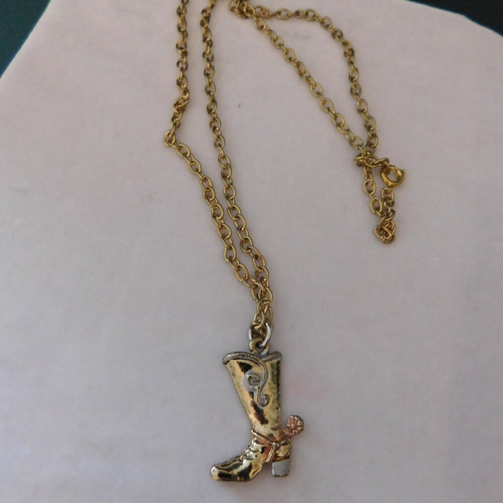 Ladies Cowboy Boot Necklace